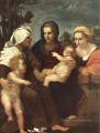 Vierge à l’Enfant avec Sts Catherine Elisabeth et Jean Baptiste renaissance maniérisme Andrea del Sarto